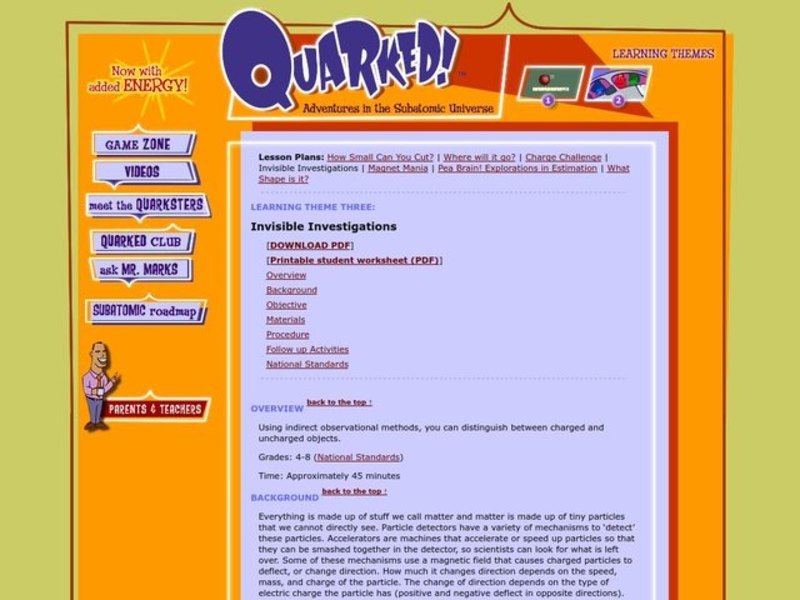 Invisible Investigations Lesson Plan