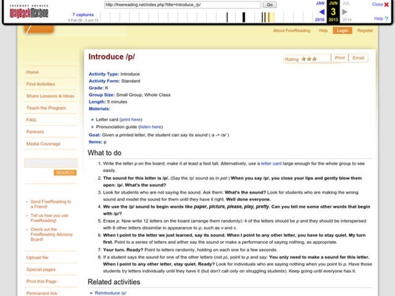 Introduce /P/ Lesson Plan