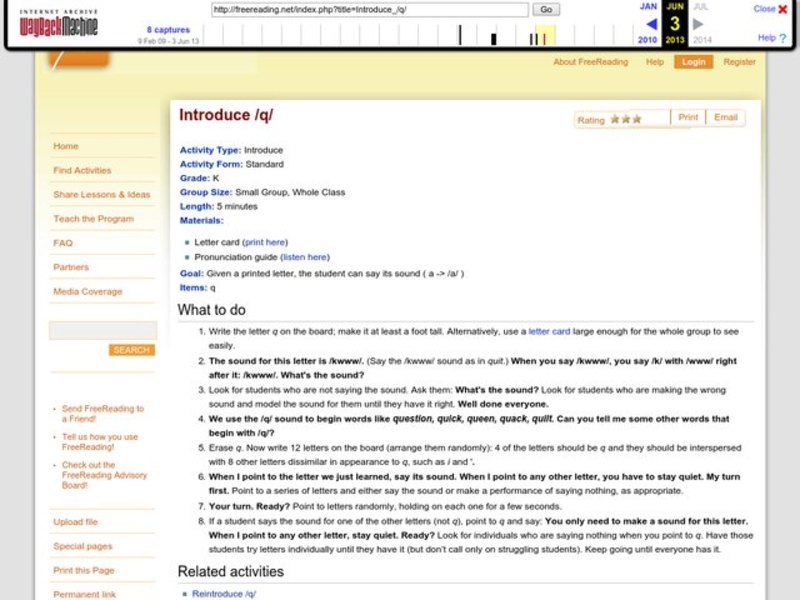Introduce /Q/ Lesson Plan