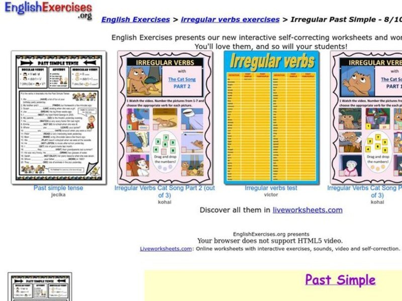 Irregular Past Simple Interactive