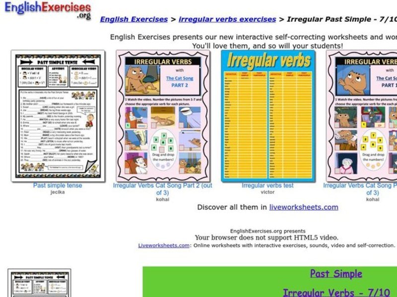 Irregular Past Simple Interactive