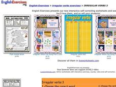 Irregular Verbs Worksheet