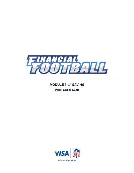 Pro Lesson Module — Financial Football Unit Plan