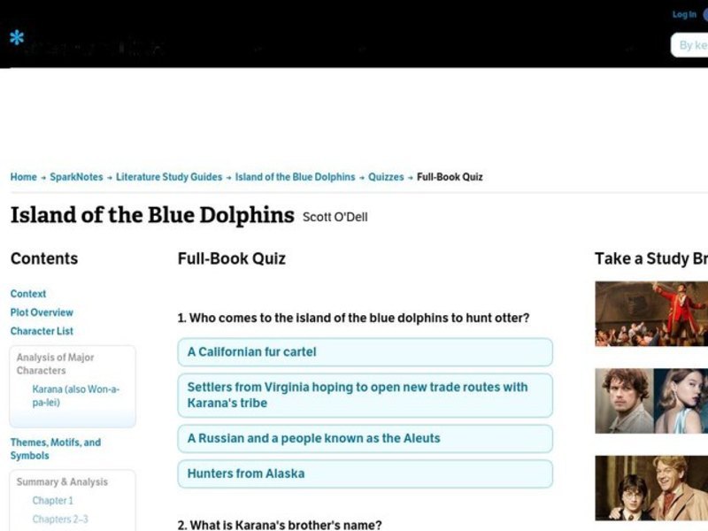 Island of the Blue Dolphins Interactive