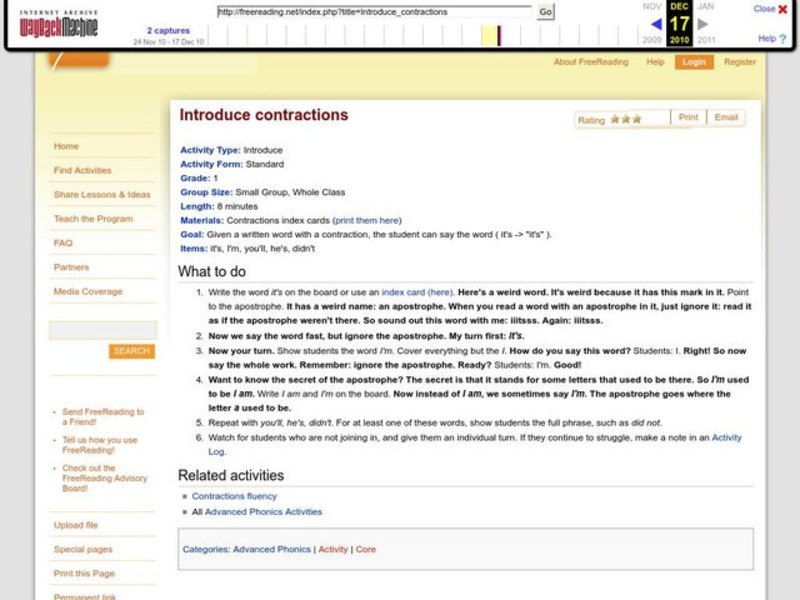 Introduce Contractions Lesson Plan