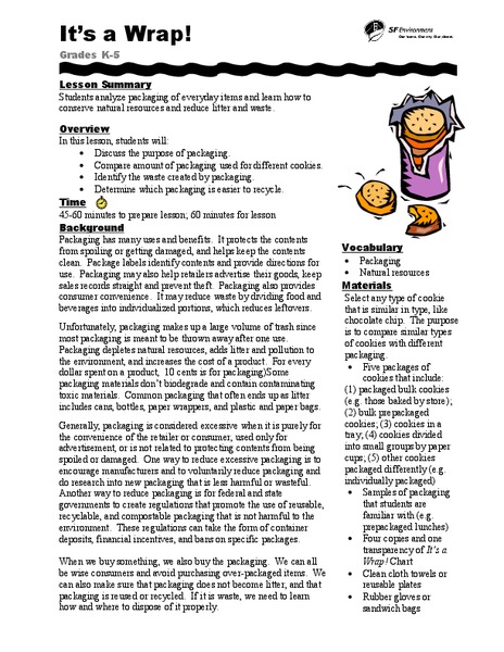 It's a Wrap! Lesson Plan