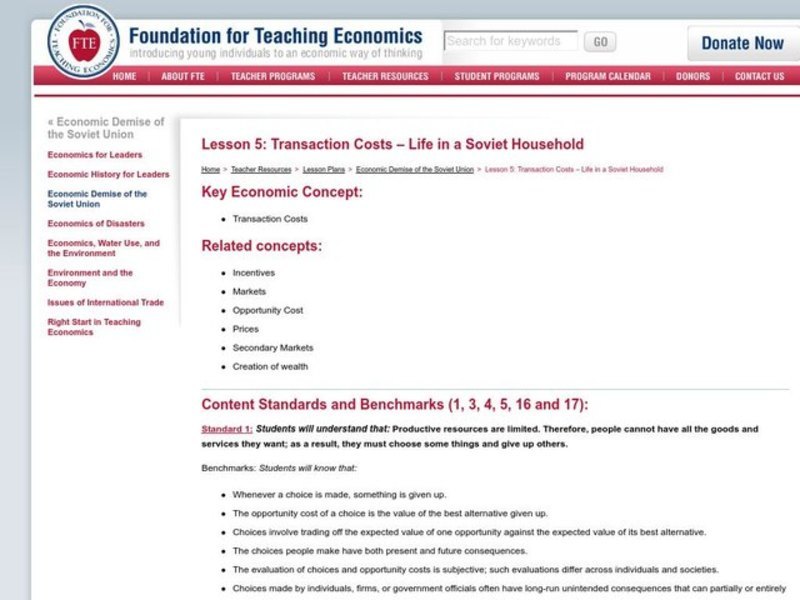 Life in a Soviet Household Lesson Plan