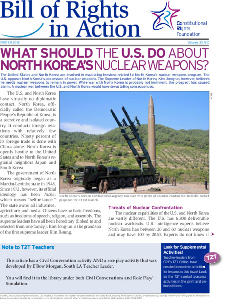 What Should the US Do About North Korea's Nuclear Weapons? Activity