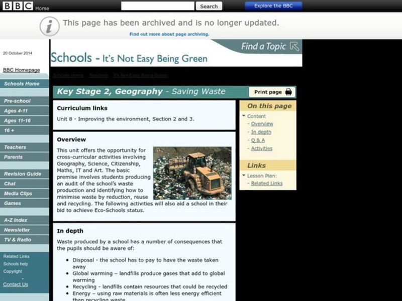 It's Not Easy Being Green Lesson Plan