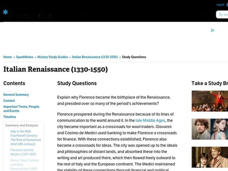 Italian Renaissance (1330-1550)   Interactive