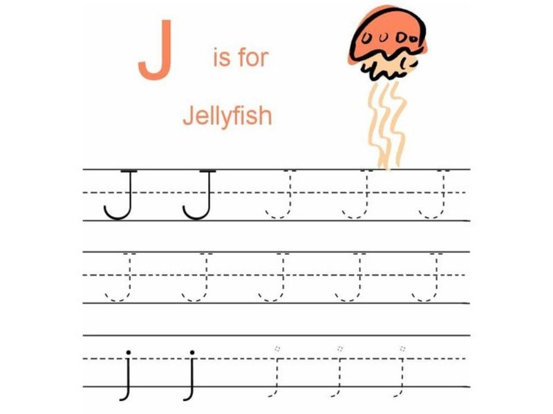 J is for Jellyfish Worksheet