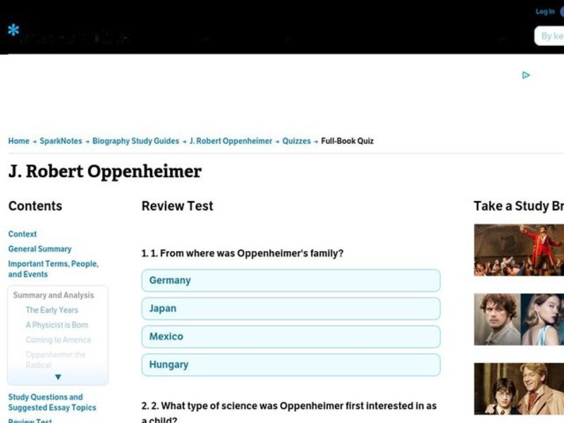 J. Robert Oppenheimer      Interactive