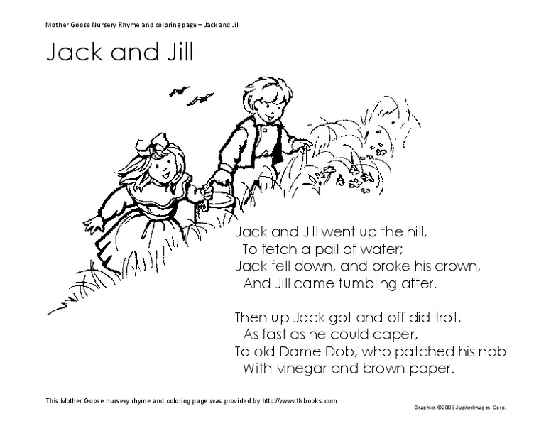 Jack and Jill Worksheet
