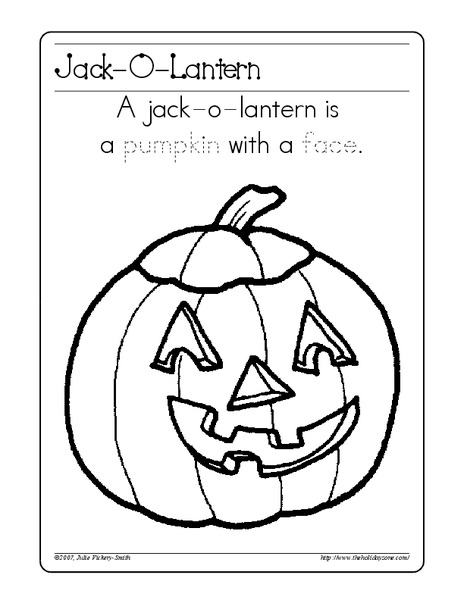 Jack-O-Lantern Worksheet