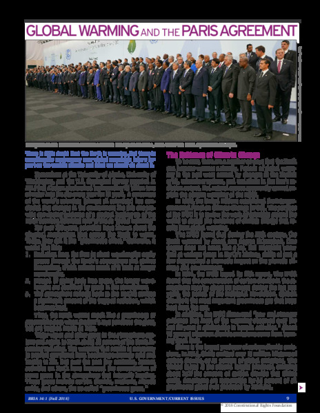 Global Warming and the Paris Agreement Activity