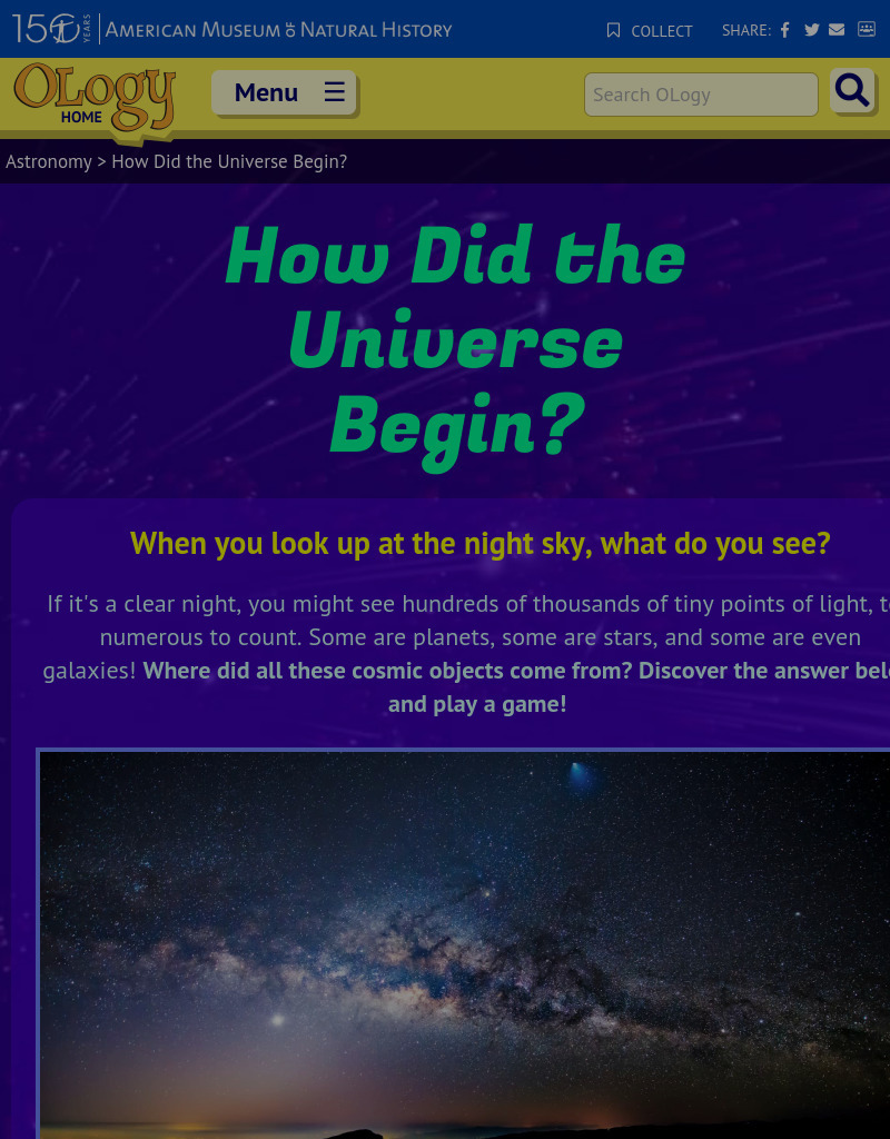 How Did the Universe Begin? Interactive