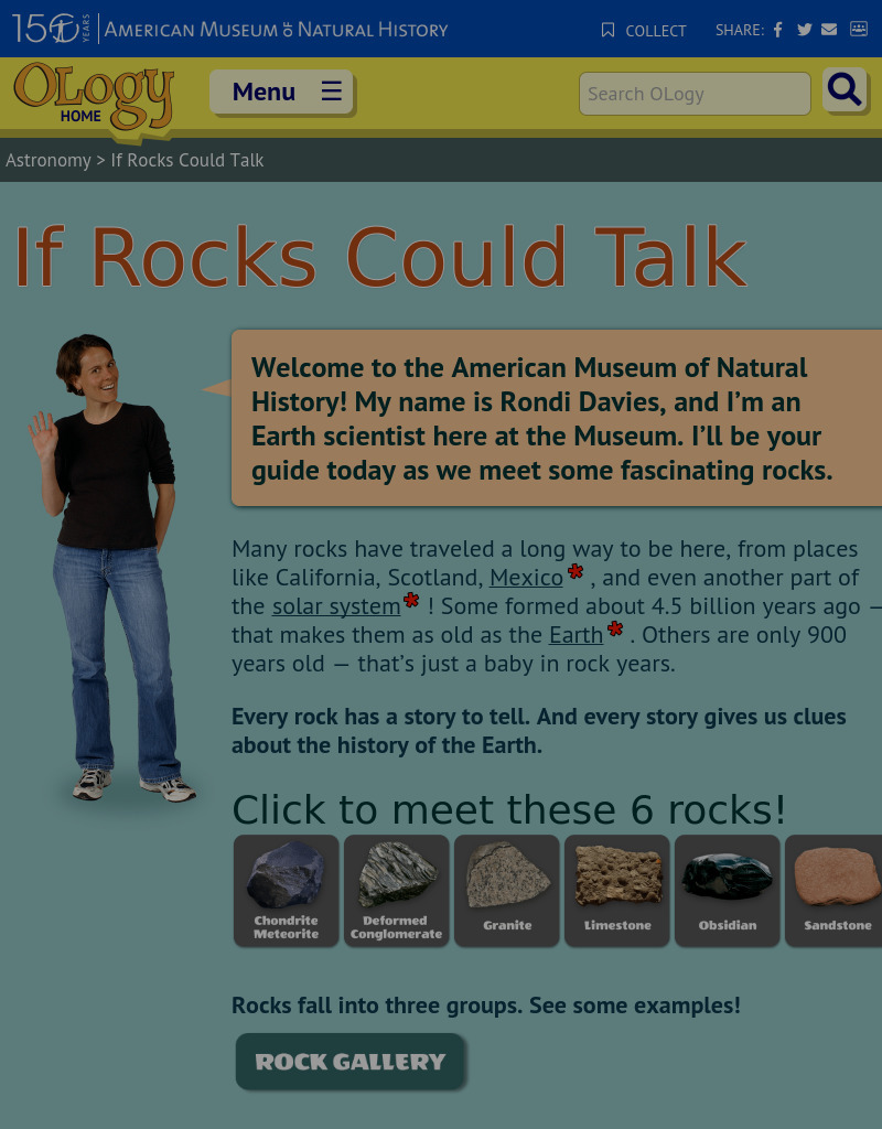 If Rocks Could Talk Website