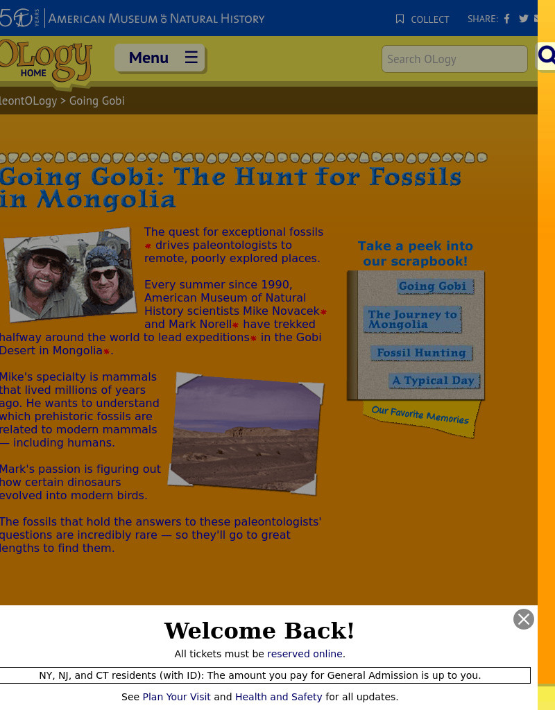 Going Gobi: The Hunt for Fossils in Mongolia Interactive