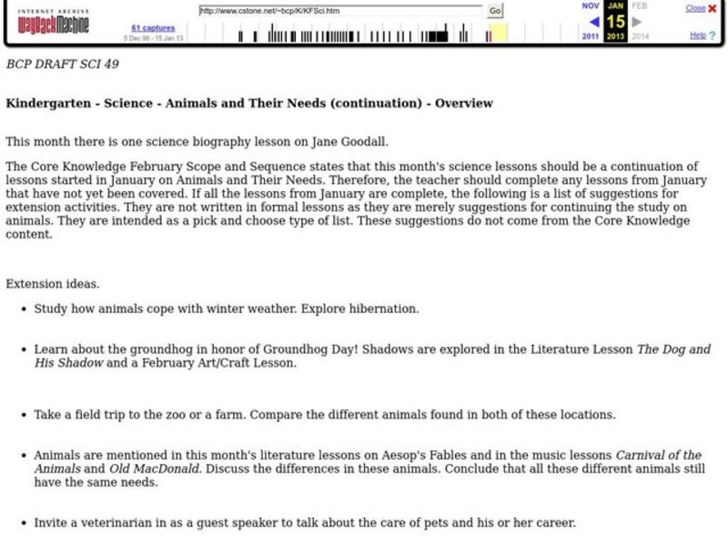 Jane Goodall Lesson Plan