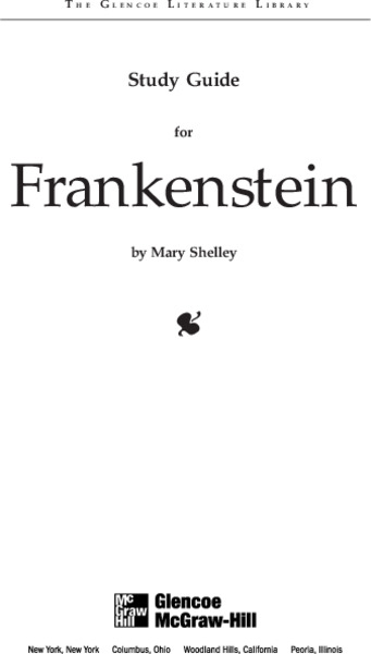 Study Guide for Frankenstein Study Guide