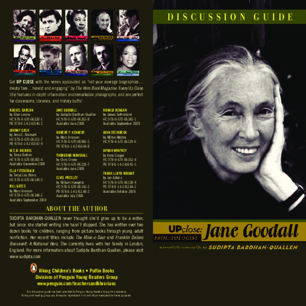 Jane Goodall Lesson Plan