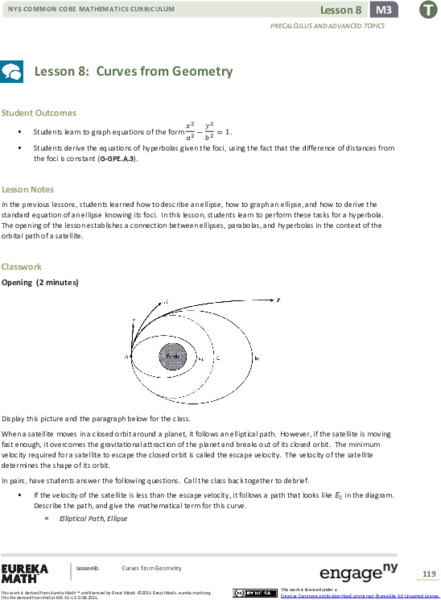 Curves from Geometry Lesson Plan