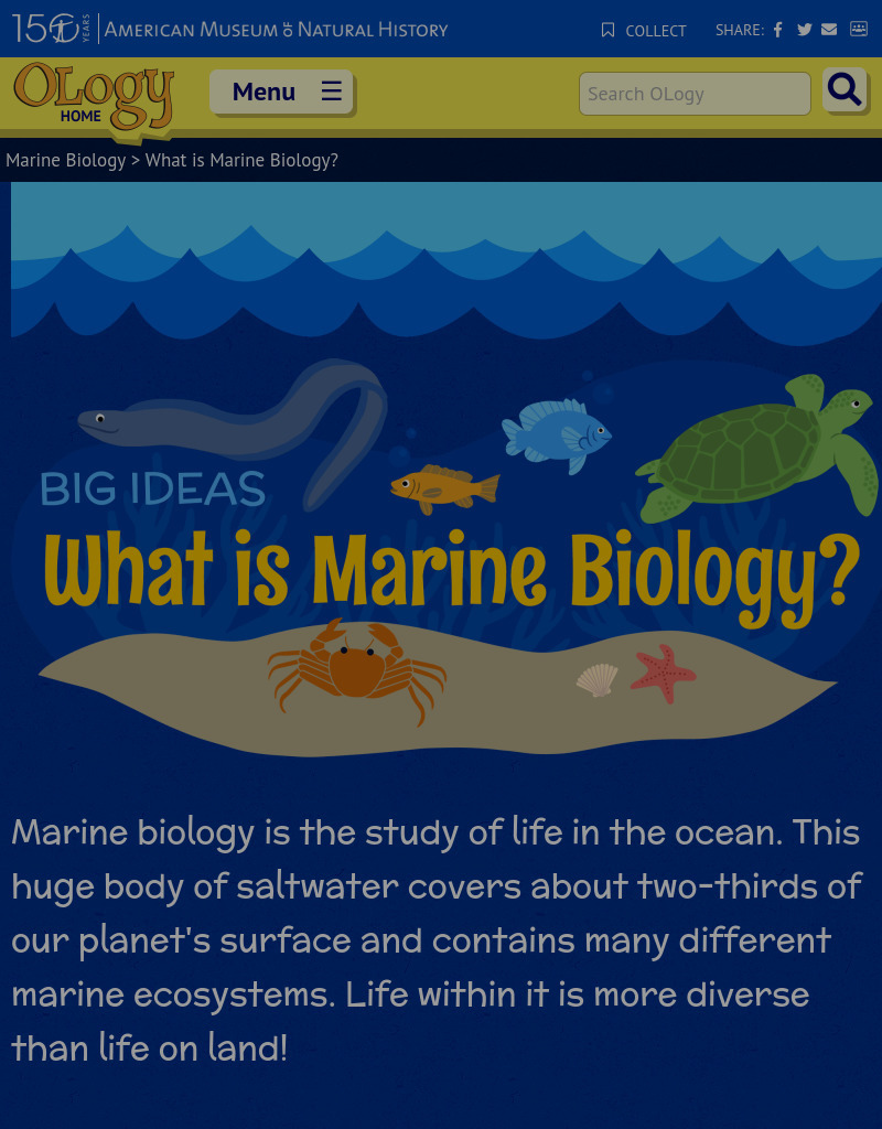 What is Marine Biology? Website