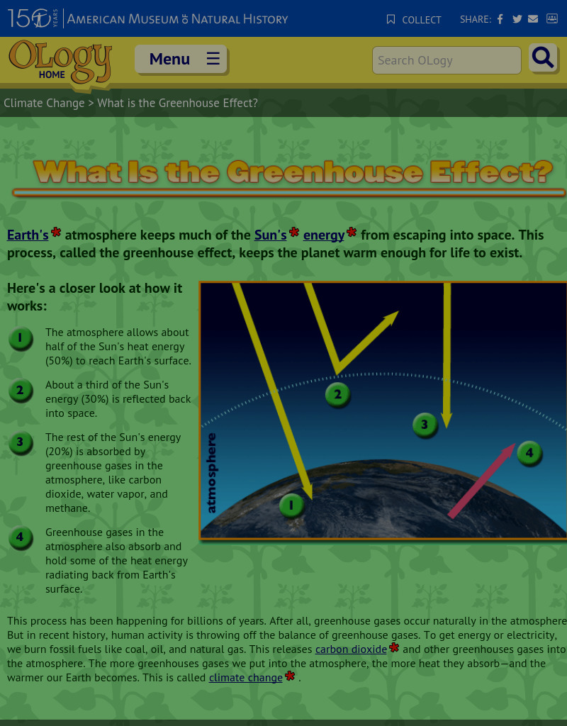 What is the Greenhouse Effect? Website