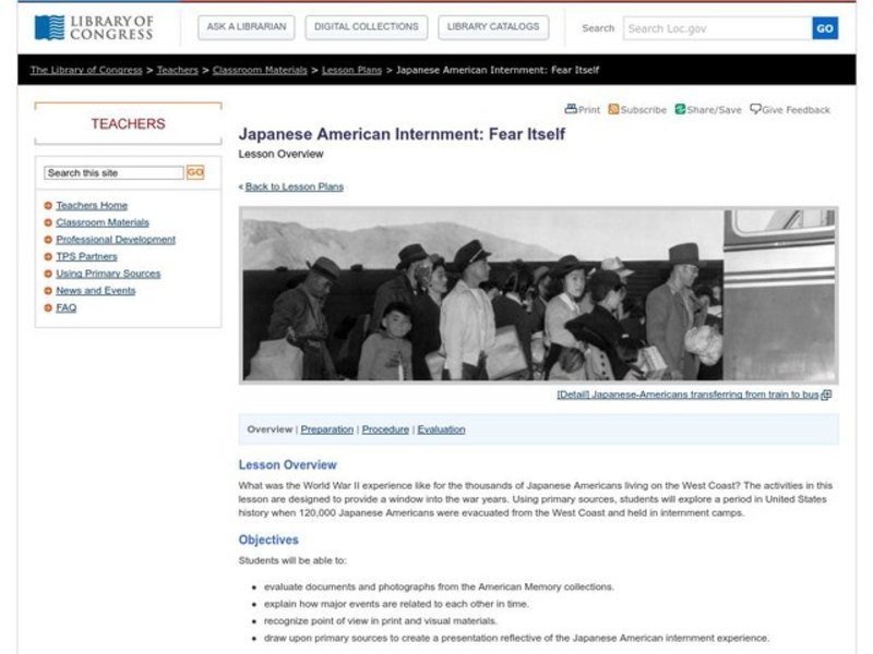Japanese American Internment Lesson Plan