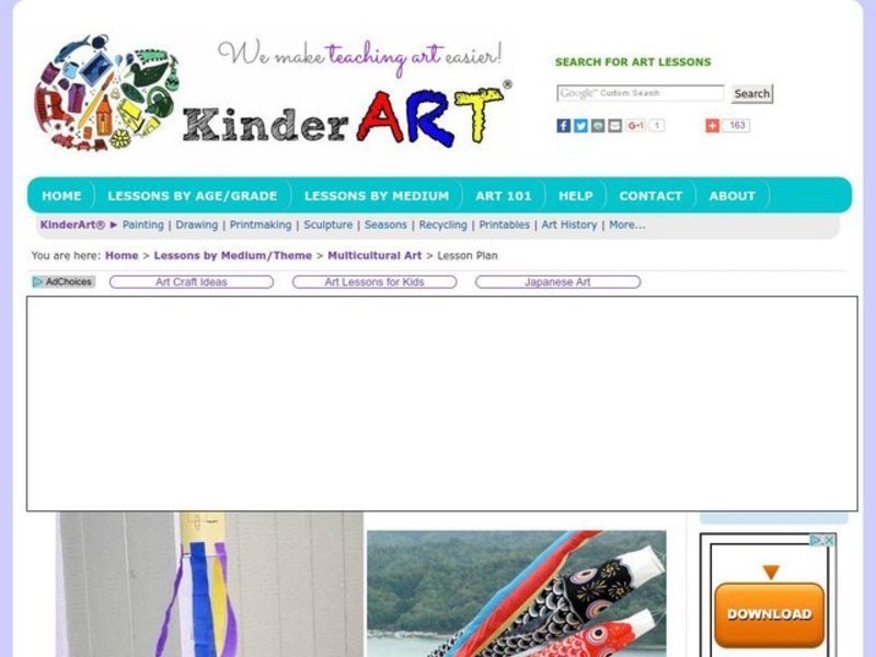 Japanese Abstract Wind Sock Lesson Plan