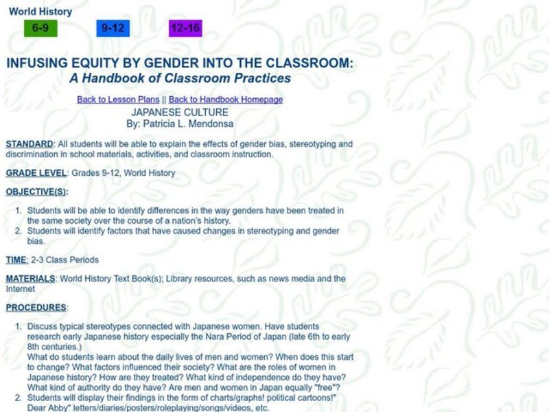 JAPANESE CULTURE Lesson Plan