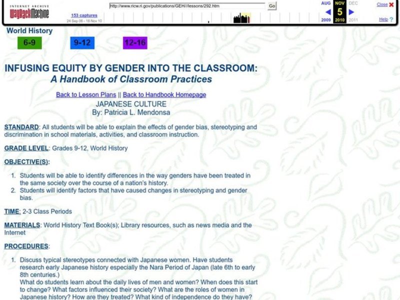 Japanese Culture Lesson Plan