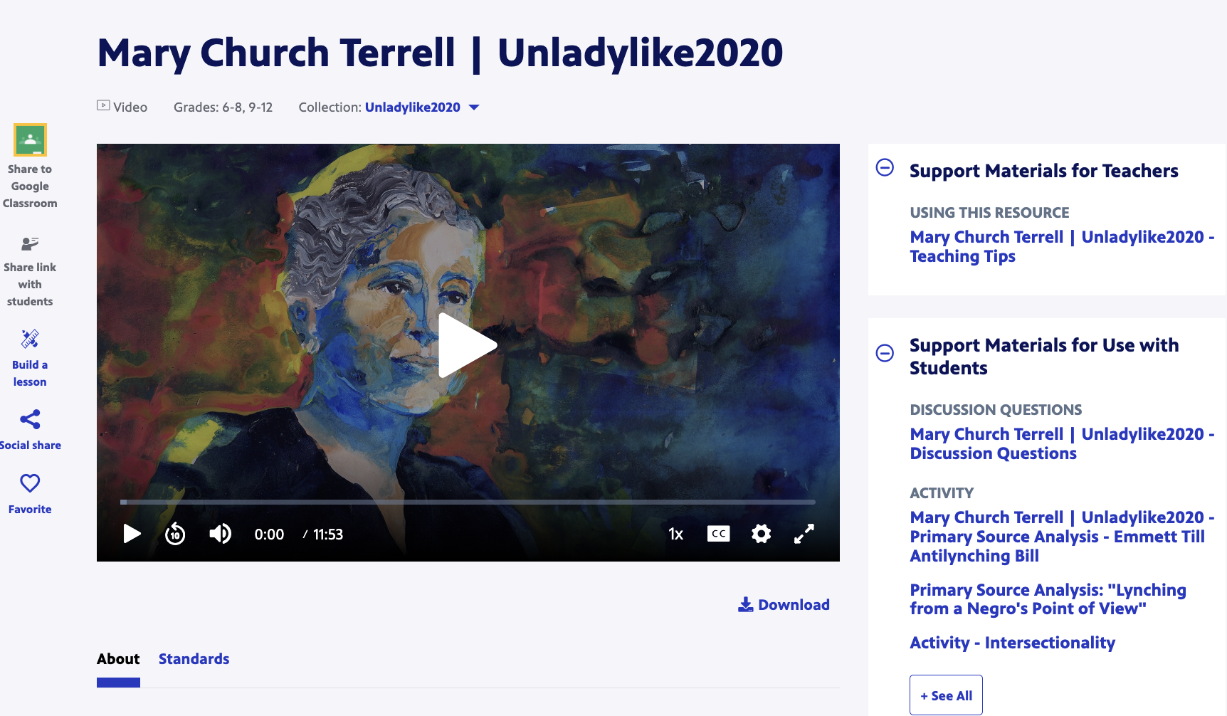 Mary Church Terrell | Unladylike2020 Instructional Video