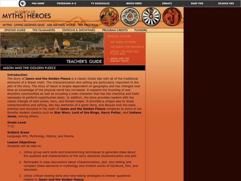 Jason and the Golden Fleece Lesson Plan