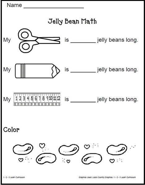 Jelly Bean Math Worksheet