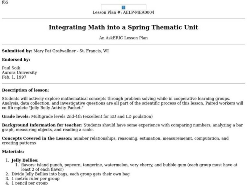 Jelly Bean Math Lesson Plan