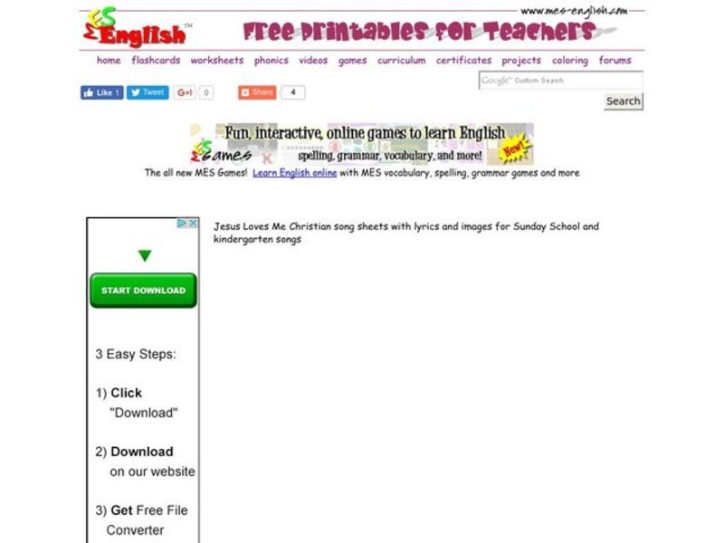 Jesus Loves Me Worksheet