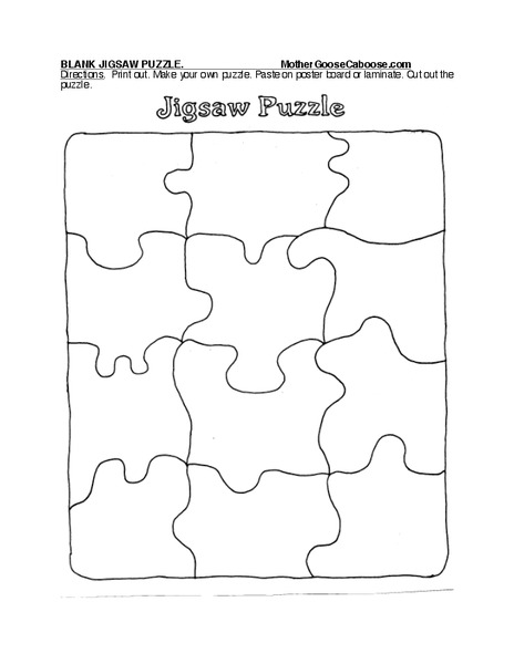 Jigsaw Puzzle Worksheet