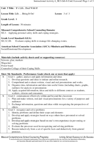 Life … Bring It On! Lesson Plan