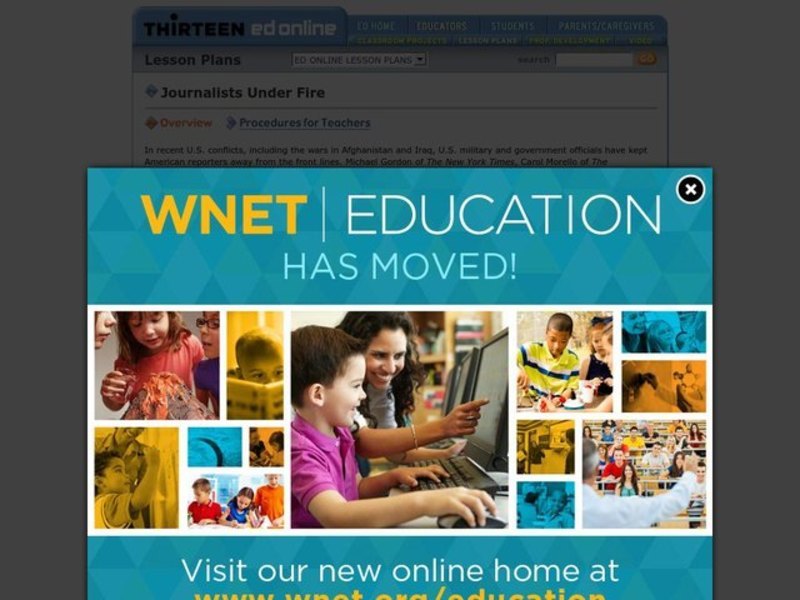 Journalists Under Fire Lesson Plan