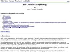 Pre-Colombian Mythology Lesson Plan
