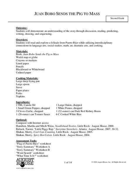 Juan BoBo Sends the Pig to Mass Lesson Plan