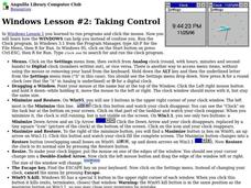 Windows Lesson #2: Taking Control Lesson Plan