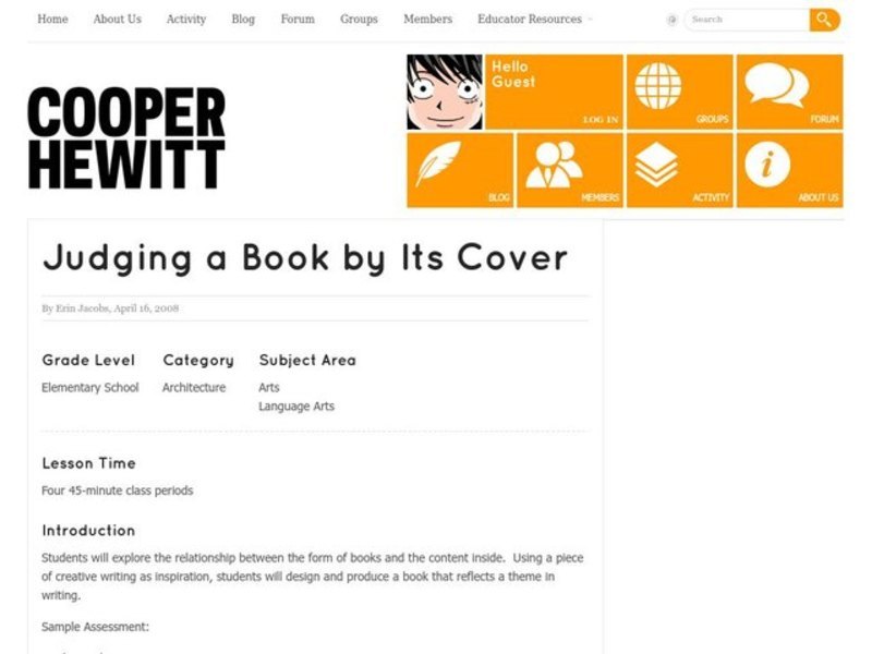 Judging a Book by Its Cover Lesson Plan