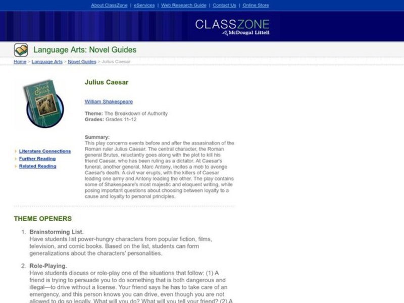 Julius Caesar Lesson Plan
