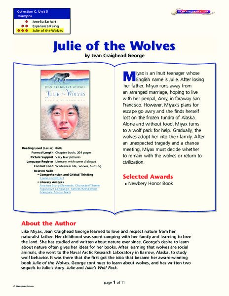 Julie of the Wolves Lesson Plan