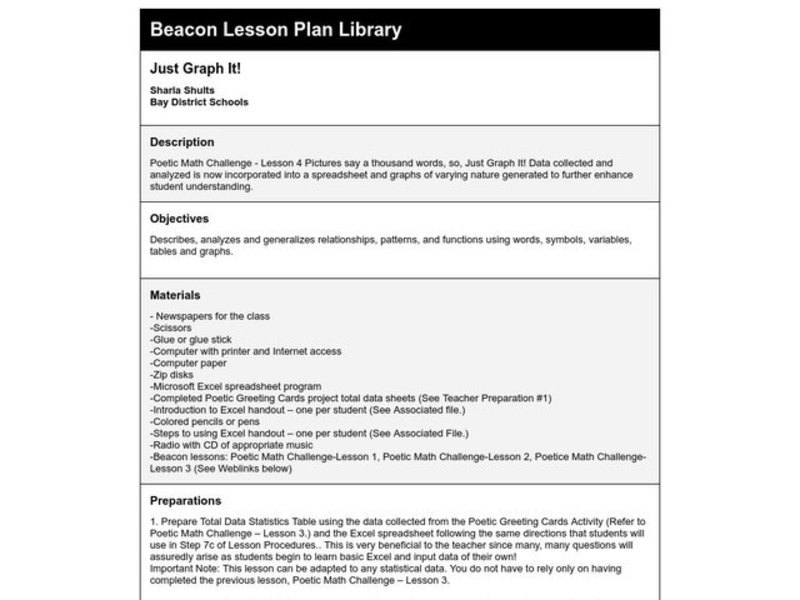 Just Graph It! Lesson Plan