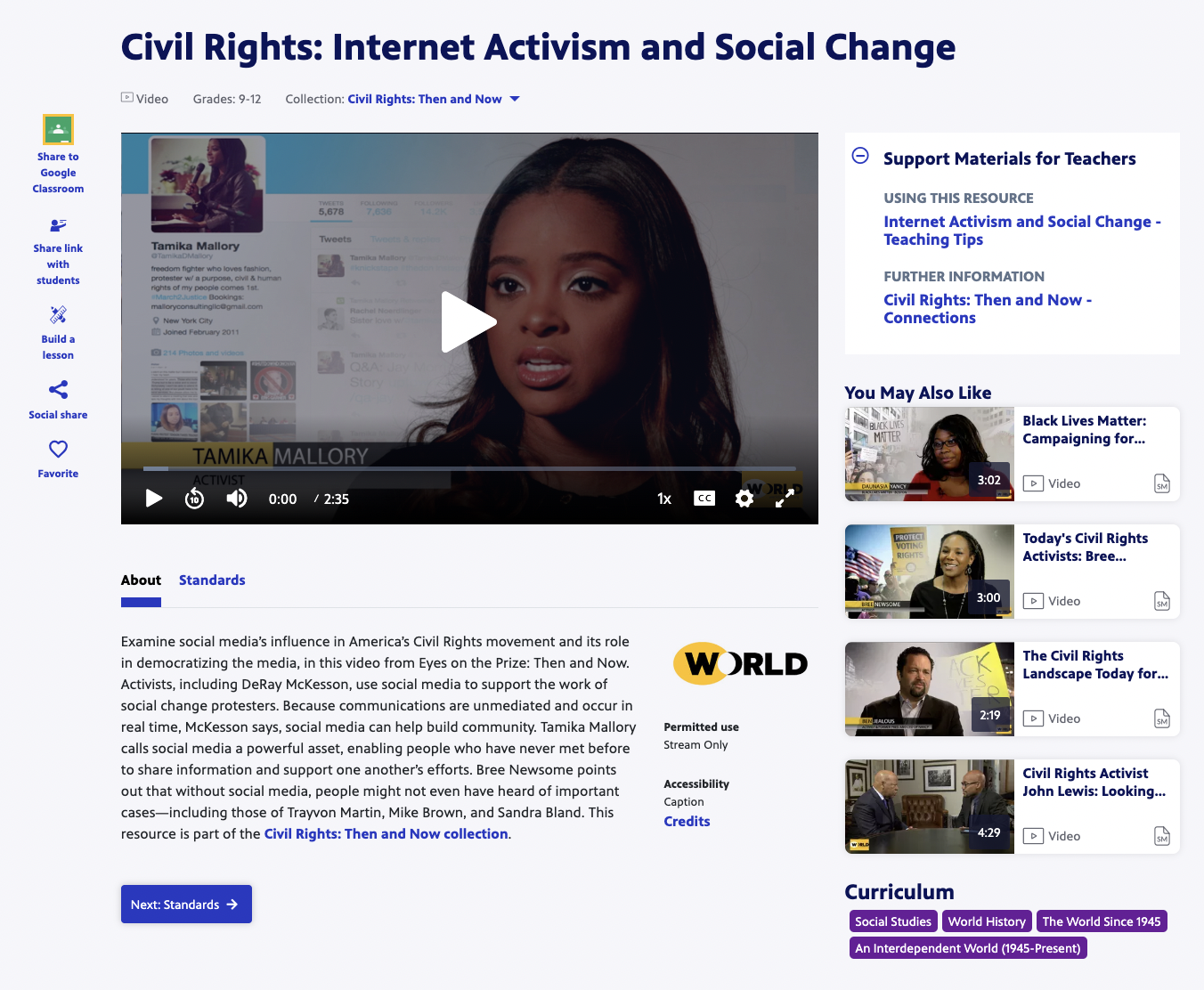 Civil Rights: Internet Activism and Social Change Instructional Video
