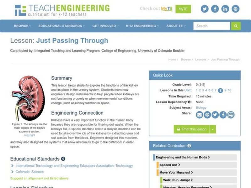 Just Passing Through Lesson Plan