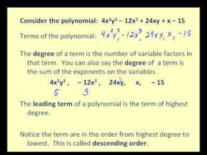 Introduction to Polynomials Instructional Video